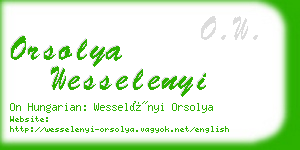 orsolya wesselenyi business card